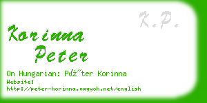 korinna peter business card